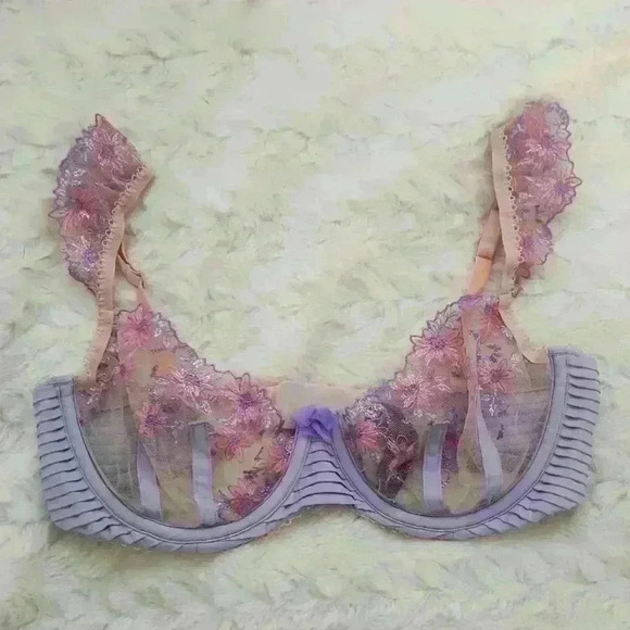 Ophelie Embroidered Scoop Bra - Picture 2 of 8